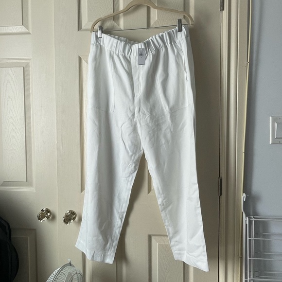 NWT BANANA REPUBLIC white tencel & linen trousers - Picture 2 of 4